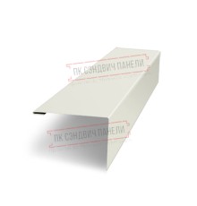 Нащельник (для калиток и ворот) 25х35 жалюзи Milan, Tokyo, Palermo 0,45 PE с пленкой RAL 9003 сигнальный белый (L1,68)