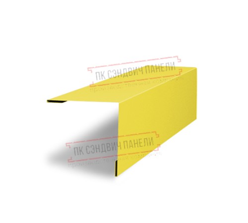 Планка завершающая 50х50 жалюзи Milan 0,45 PE с пленкой RAL 1018 цинково-желтый
