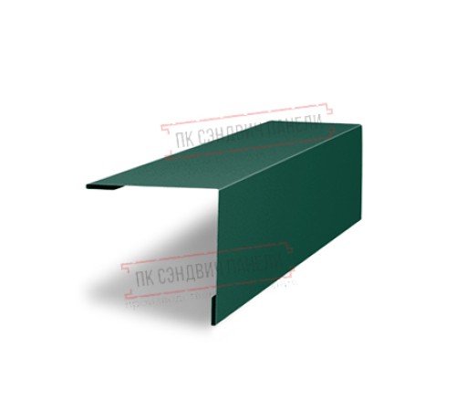 Планка завершающая 50х50 жалюзи Milan 0,5 Satin Мatt RAL 6005 зеленый мох