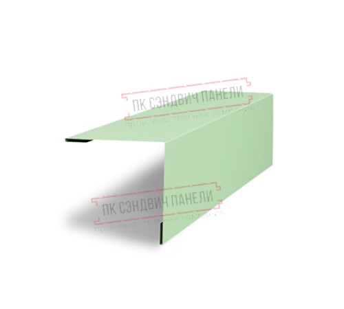 Планка завершающая 50х50 жалюзи Milan 0,45 PE с пленкой RAL 6019 бело-зеленый