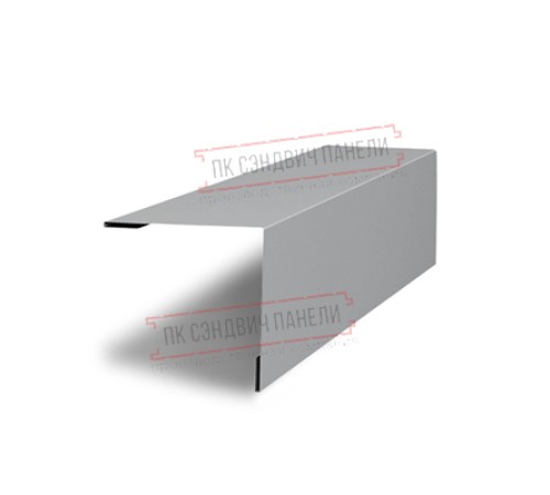 Планка завершающая 50х50 жалюзи Milan 0,45 Drap RAL 7004 сигнальный серый