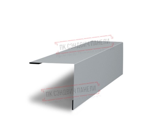 Планка завершающая 50х50 жалюзи Milan 0,5 GreenCoat Pural BT, matt RR 21 светло-серый