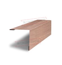 Планка завершающая 50х50 жалюзи Milan 0,45 Print Elite White Wood