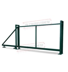 Ворота откатные Жалюзи 2,0х3,5 RAL 6005 без заполнения