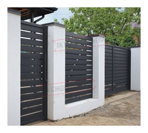 Ворота Жалюзи Texas 1,5х3,6 RAL 7024 без заполнения (ламель 125 мм)