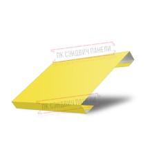 Ламель лицевая 125 Texas стартовая/финишная для калиток и ворот 0,45 PE с пленкой RAL 1018 цинково-желтый