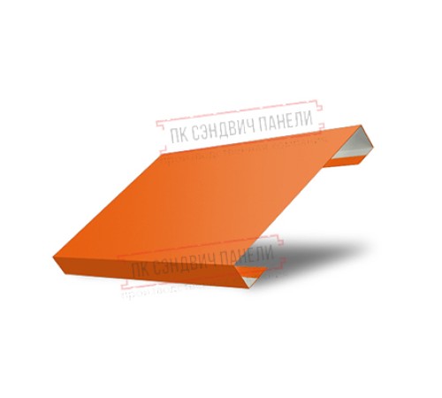 Ламель лицевая 125 Texas стартовая/финишная для калиток и ворот 0,45 PE с пленкой RAL 2004 оранжевый