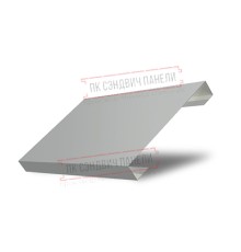 Ламель лицевая 125 жалюзи Texas 0,45 PE с пленкой RAL 9006 бело-алюминиевый