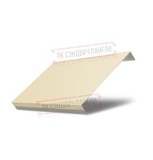 Ламель обратная 125 Texas стартовая/финишная для калиток и ворот 0,5 Satin с пленкой RAL 1015 светлая слоновая кость