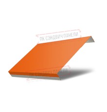 Ламель обратная 125 Texas стартовая/финишная для калиток и ворот0,45 PE с пленкой RAL 2004 оранжевый