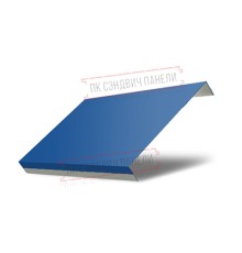 Ламель обратная 150 Texas стартовая/финишная для калиток и ворот 0,45 PE с пленкой RAL 5005 сигнальный синий