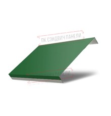 Ламель обратная 125 жалюзи Texas 0,45 PE с пленкой RAL 6002 лиственно-зеленый