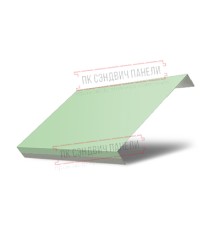 Ламель обратная 125 жалюзи Texas 0,45 PE с пленкой RAL 6019 бело-зеленый