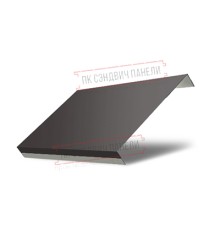 Ламель обратная 125 жалюзи Texas 0,5 GreenCoat Pural BT, matt RR 32 темно-коричневый (RAL 8019 серо-коричневый)