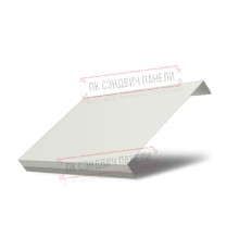 Ламель обратная 125 Texas стартовая/финишная для калиток и ворот 0,45 Drap RAL 9003 сигнальный белый