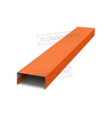 Крепежная планка нижняя Texas 0,45 PE с пленкой RAL 2004 оранжевый