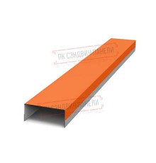 Крепежная планка верхняя Texas 0,45 PE с пленкой RAL 2004 оранжевый