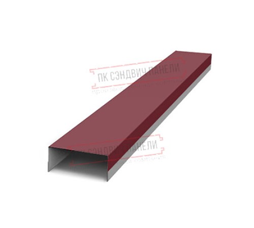 Крепежная планка верхняя Texas 0,5 Velur RAL 3005 красное вино