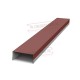Крепежная планка верхняя Texas 0,5 Satin с пленкой RAL 3009 оксидно-красный