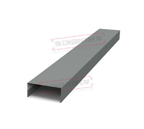Крепежная планка нижняя Texas 0,45 PE с пленкой RAL 7005 мышино-серый