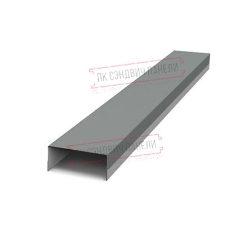 Крепежная планка верхняя Texas 0,45 PE с пленкой RAL 7005 мышино-серый