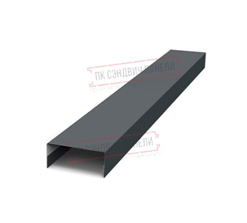 Крепежная планка нижняя Texas 0,5 Rooftop Matte RAL 7016 антрацитово-серый