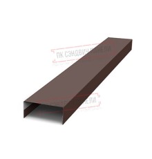 Крепежная планка нижняя Texas 0,7 PE с пленкой RAL 8017 шоколад