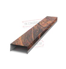 Крепежная планка верхняя Texas 0,45 Print Elite Chestnut Wood (обратная сторона серая)