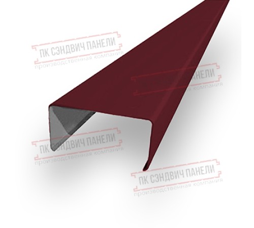 Декоративная планка П - 60х30, ПЭ, Ral 3005 - 0,35мм