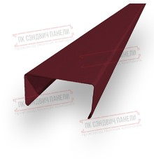 Декоративная планка П - 60х30, двухсторонний ПЭ, Ral 3005 - 0,45мм