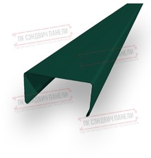 Декоративная планка П - 60х30, двухсторонний ПЭ, Ral 6005 - 0,45мм