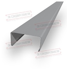 Декоративная планка П - 60х30, ПЭ, Ral 7004 - 0,35мм