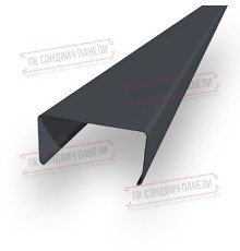 Декоративная планка П - 60х30, двухсторонний ПЭ, Ral 7024 - 0,45мм