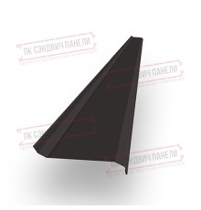 Забор-жалюзи S 58х120 мм, ПЭ, Ral 8019 - 0,35мм.