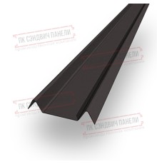 Декоративная планка М - 60х20, ПЭ, Ral 8019 - 0,35мм