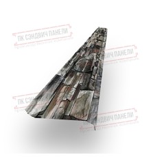 Забор-жалюзи S 58х120 мм, Белый камень - 0,45мм.