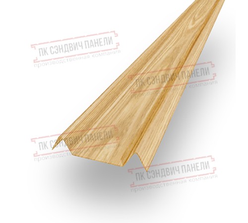 Декоративная планка М - 60х20 Светлое Дерево - 0,45мм