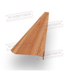 Забор-жалюзи S 58х120 мм, Золотой Орех - 0,45мм.