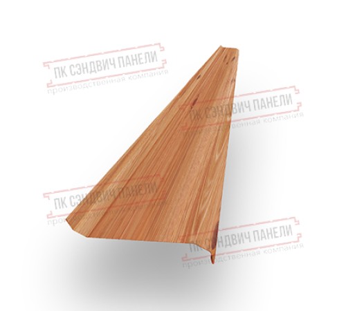 Забор-жалюзи S 58х136 мм, Золотой Орех - 0,45мм