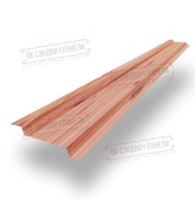 Забор-жалюзи Z 46х135 мм, Золотой Орех - 0,45мм