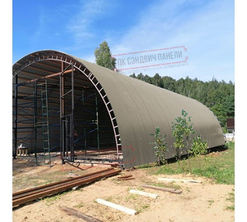 Профнастил МП10ПГ-0.7, Ширина-1100, Полиэстер RAL1035