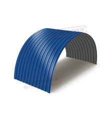 Профнастил МП10ПГ-0.65, Ширина-1100, Полиэстер RAL5005