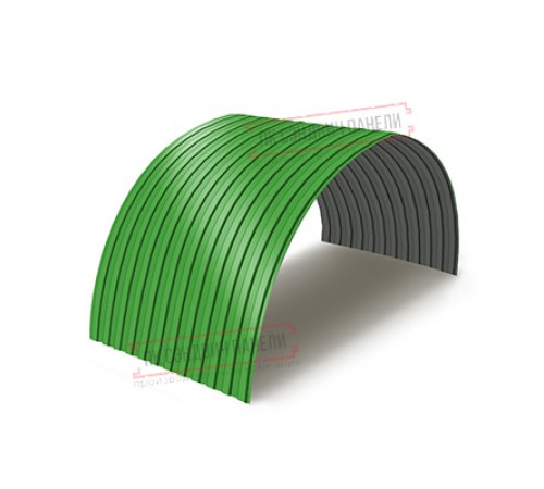 Профнастил МП10ПГ-0.5, Ширина-1100, Полиэстер RAL6018