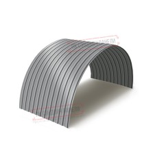 Профнастил МП10ПГ-0.6, Ширина-1100, Полиэстер RAL7004