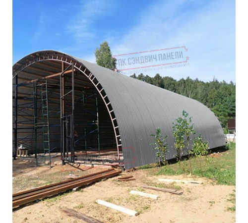 Профнастил МП10ПГ-0.7, Ширина-1100, Полиэстер RAL7004