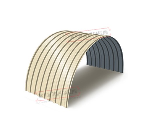 Профнастил МП20ПГ-0.5, Ширина-1100, Полиэстер RAL1015