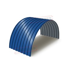 Профнастил МП20ПГ-0.4, Ширина-1100, Полиэстер RAL5005