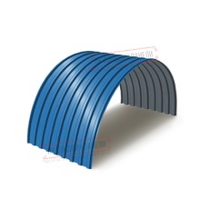 Профнастил МП20ПГ-0.5, Ширина-1100, Полиэстер RAL5015