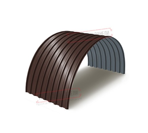 Профнастил МП20ПГ-0.4, Ширина-1100, Полиэстер RAL8017