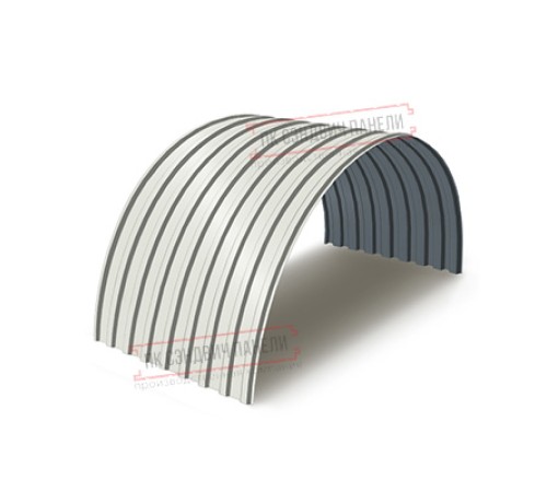 Профнастил МП20ПГ-0.45, Ширина-1100, Полиэстер RAL9003